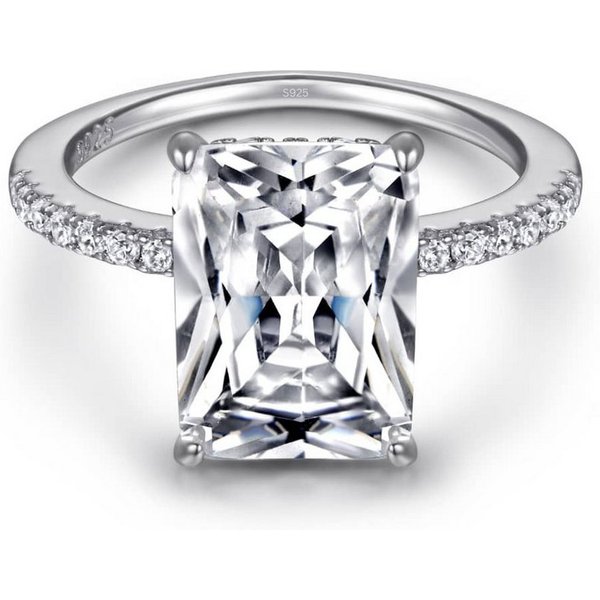 Lisandra Scott Silberring Luxuriöser Baguette 925 Sterling Silber Ring mit Steinen Profischliff, Luxus in Perfektion – Funkelnd. Edel & Unvergesslich