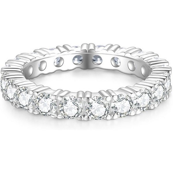 Lisandra Scott Silberring Majestätischer Breitband Eternity Deluxe Ring aus 925 Sterlingsilber, Glanz, der bleibt – Hochglanzpoliert, langlebig & perfekt verarb