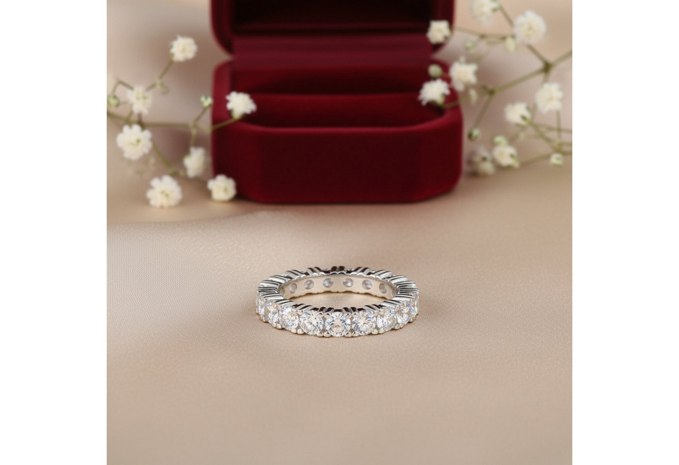 Lisandra Scott Silberring Majestätischer Breitband Eternity Deluxe Ring aus 925 Sterlingsilber, Glanz, der bleibt – Hochglanzpoliert, langlebig & perfekt verarb – Bild 5 von 5