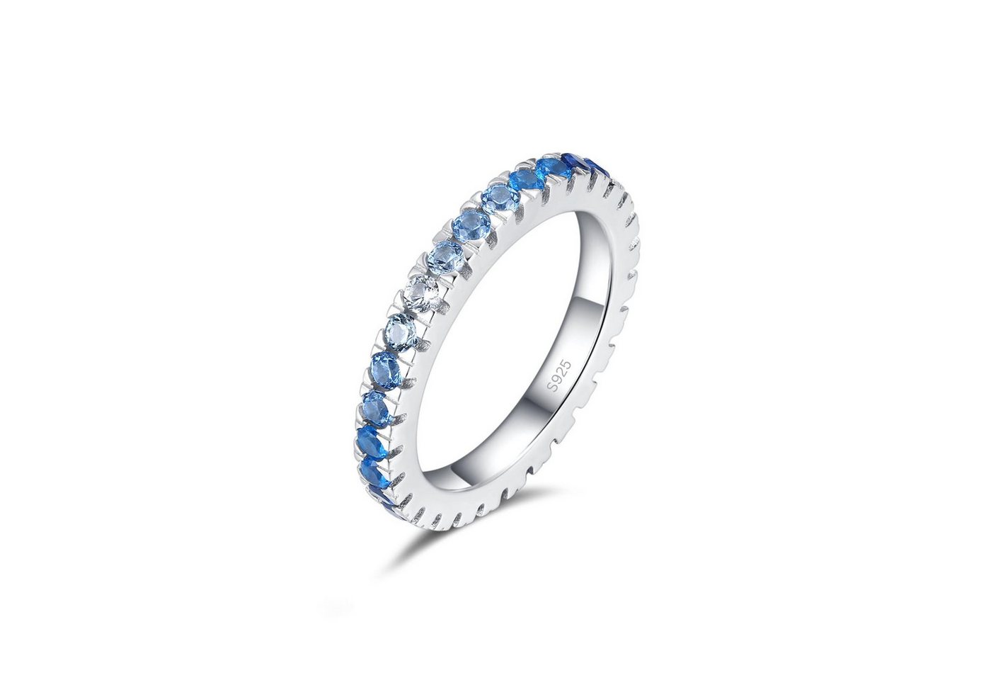 Lisandra Scott Silberring Ring aus 925 Sterling Silber mit Blauen Multicolor Steinen Damen, Ein Ring wie das Meer – Schimmernde Blautöne & langlebiger Glanz – Bild 2 von 4