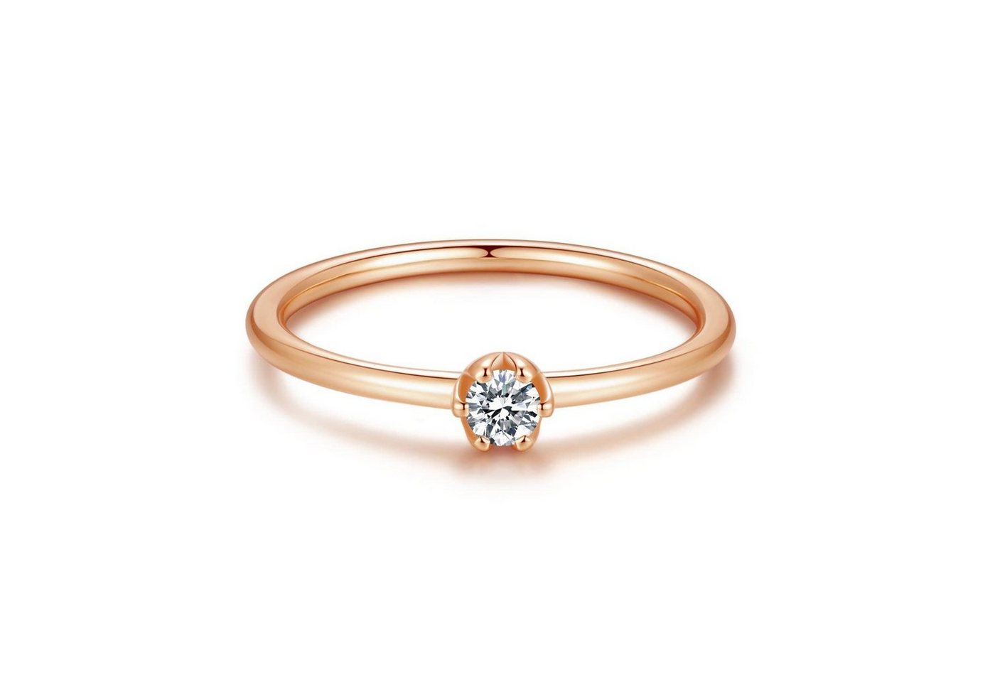Lisandra Scott Silberring Ring mit weißem Stein 925 Silber, Verlobungsring Solitär-Ring Damen, Sag mehr als Worte – mit einem Ring, der für sich spricht. – Bild 2 von 2