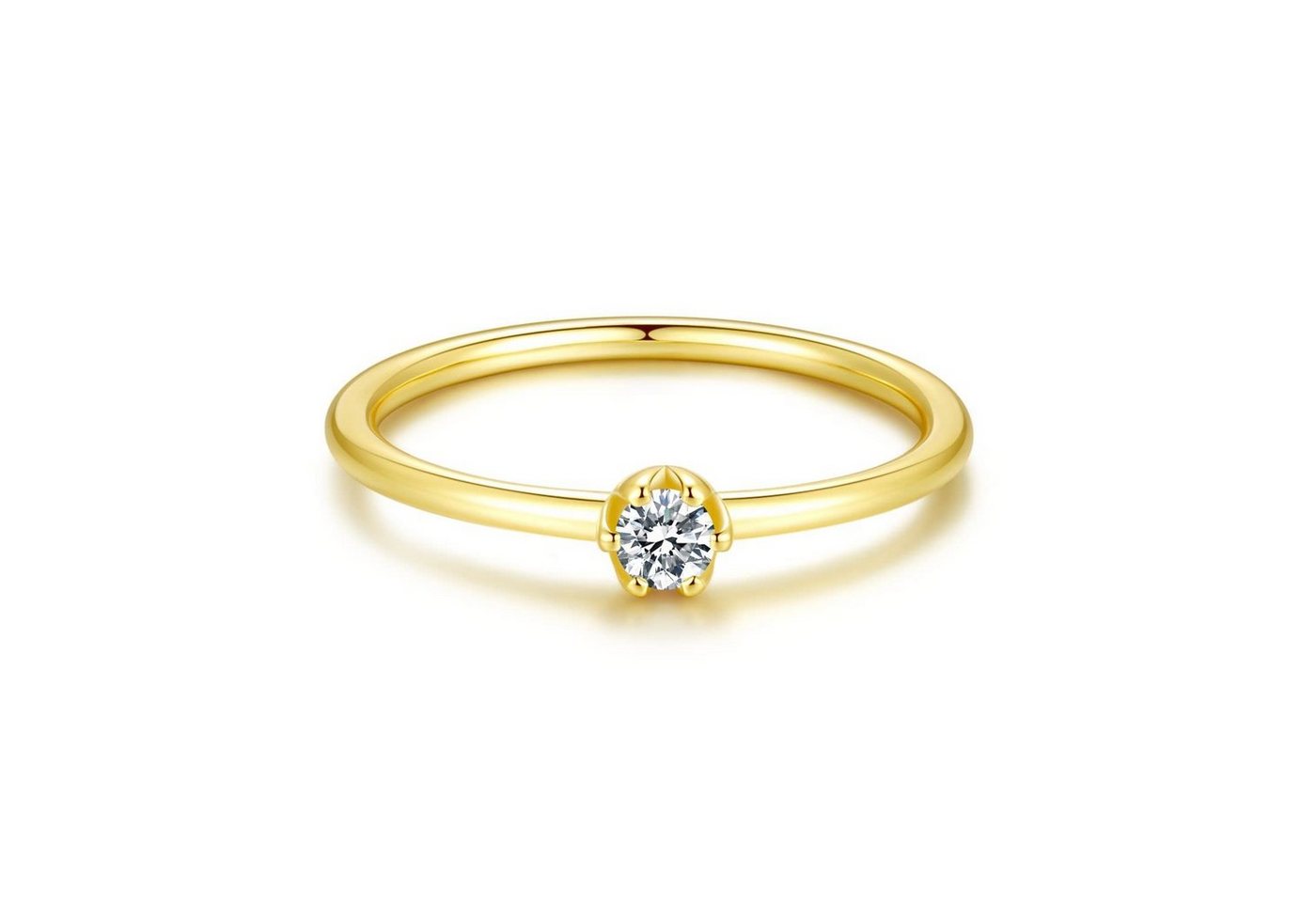 Lisandra Scott Silberring Ring mit weißem Stein 925 Silber, Verlobungsring Solitär-Ring Damen, Sag mehr als Worte – mit einem Ring, der für sich spricht. – Bild 2 von 2