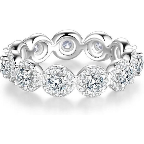 Lisandra Scott Silberring Shiny Bella Ring aus 925 Sterlingsilber, Zirkonia Steine, Glitzernd von allen Seiten – Ein Ring, der Eindruck hinterlässt