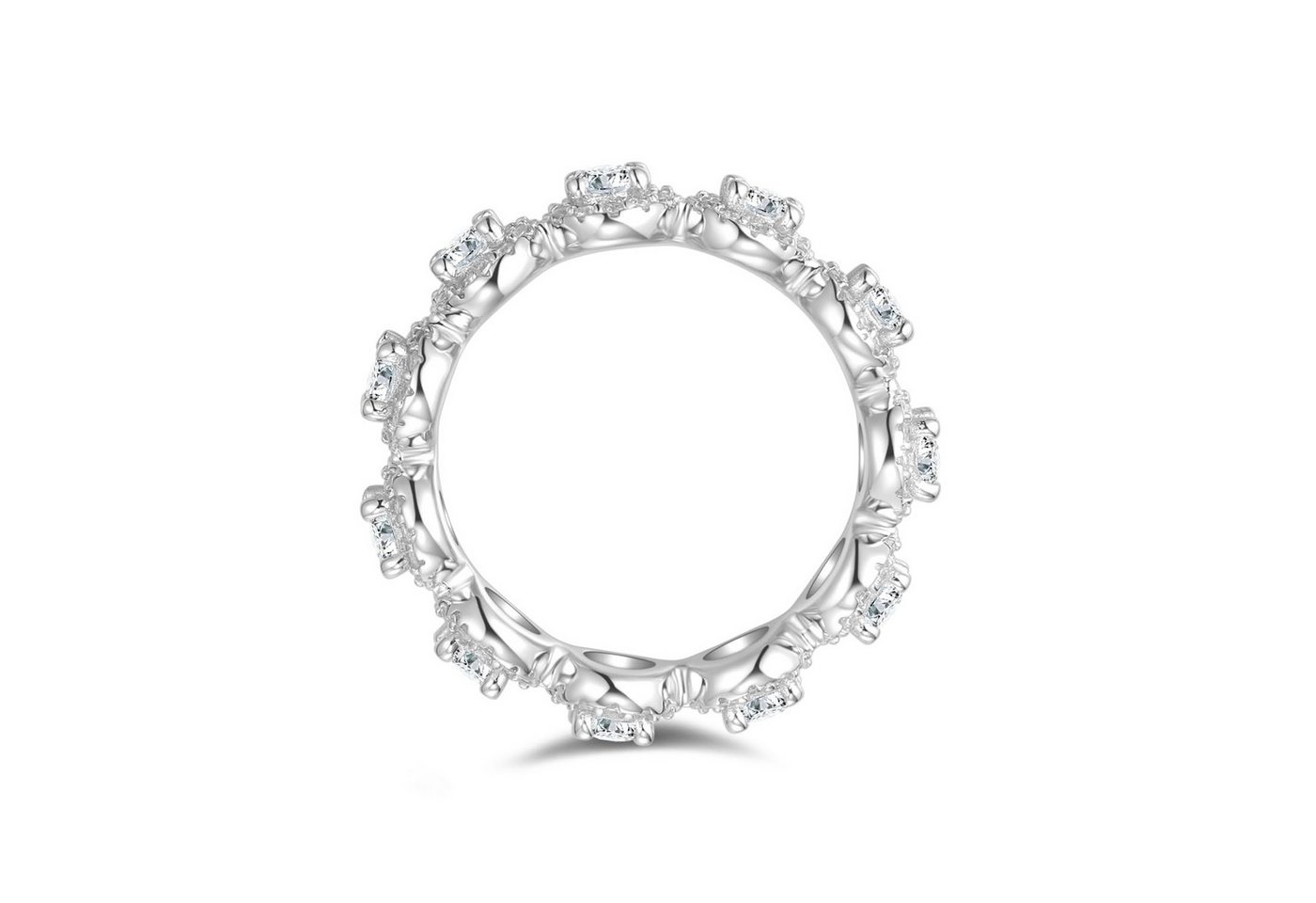 Lisandra Scott Silberring Shiny Bella Ring aus 925 Sterlingsilber, Zirkonia Steine, Glitzernd von allen Seiten – Ein Ring, der Eindruck hinterlässt – Bild 3 von 4