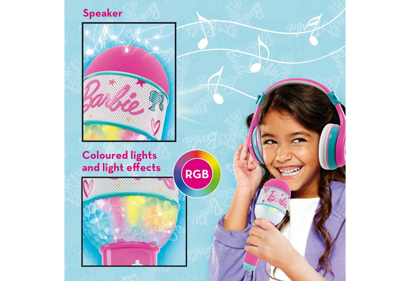 Lisciani Barbie Bluetooth Kopfhörer mit Mikrofon Kinder-Kopfhörer – Bild 4 von 4