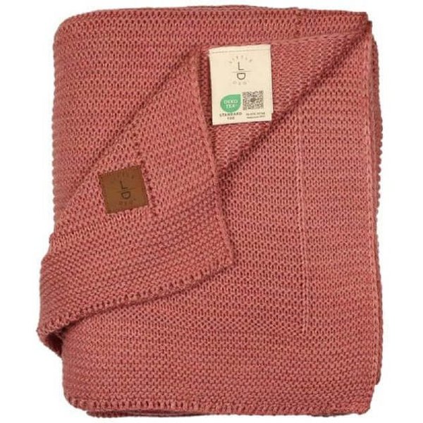 Babydecke Baby Strickdecke, Babydecke, Weich & Atmungsaktiv, 80x100cm, Rosa, Little Dedi