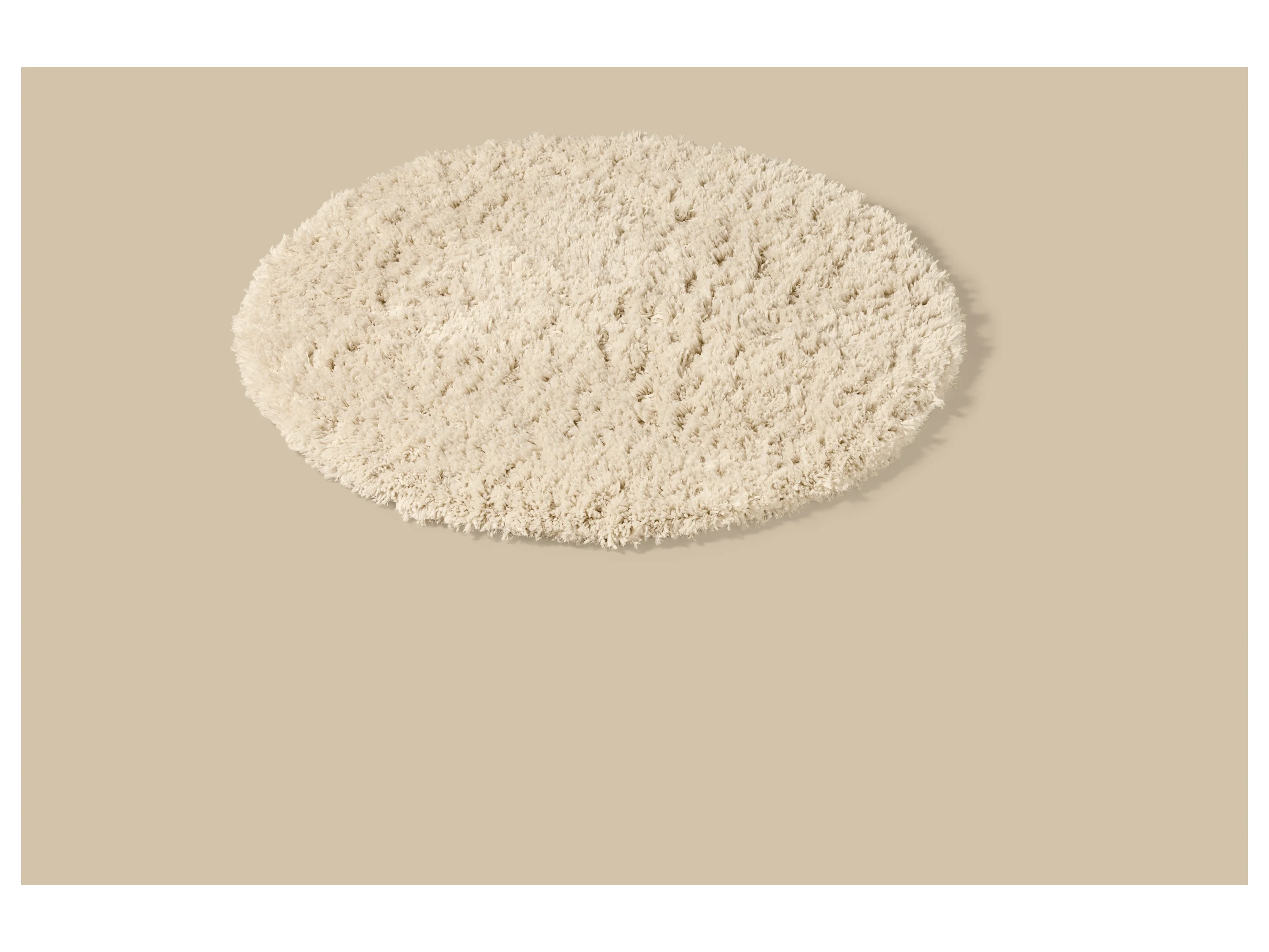 LIVARNO® Badematte, 50 x 80 cm / Ø 70 cm (beige rund) – Bild 2 von 4