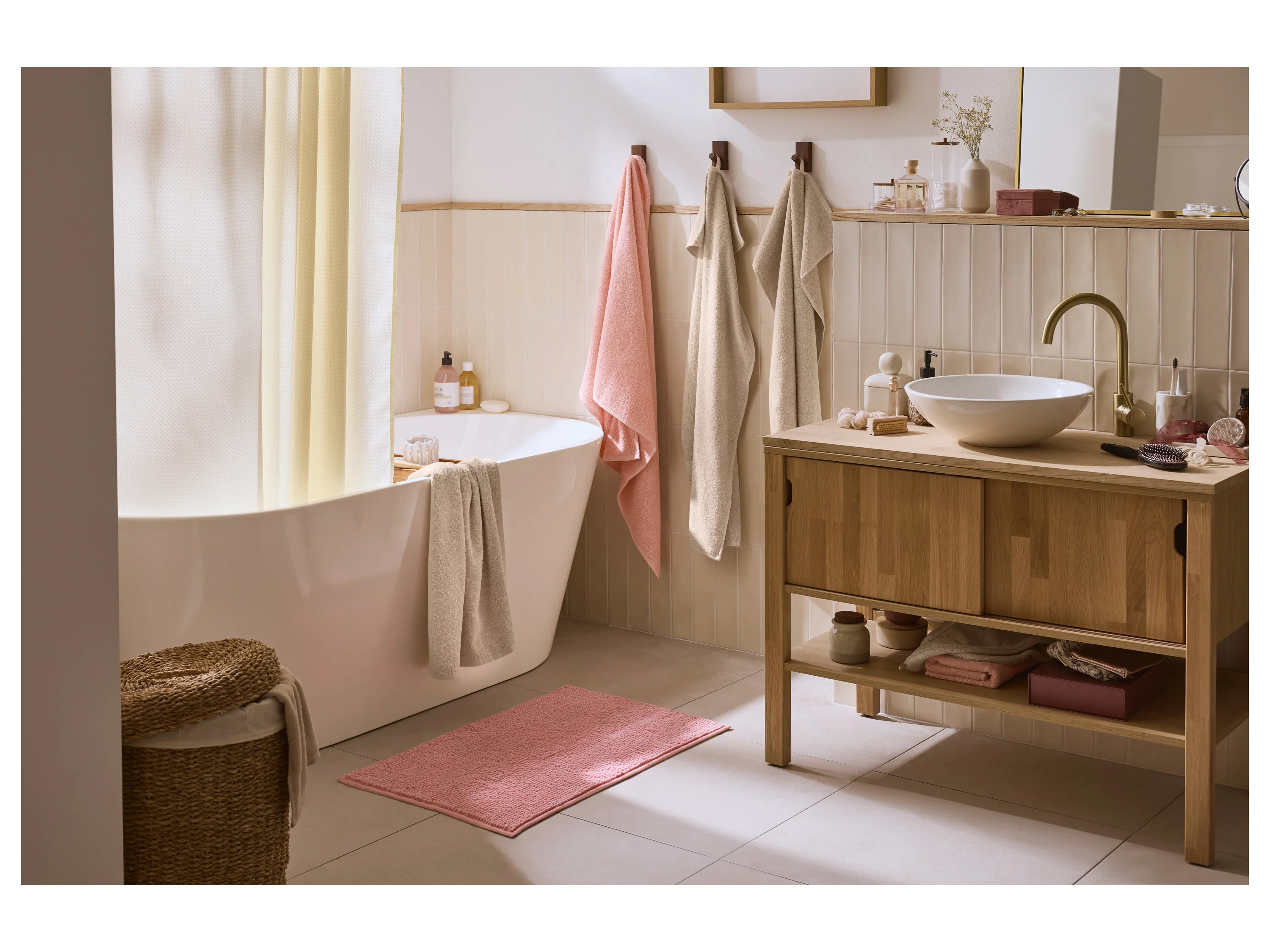 LIVARNO® Badematte Chenille Basic 50x80cm (Rosa) – Bild 2 von 4