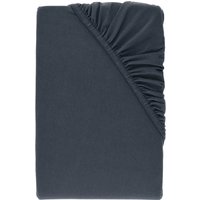 LIVARNO® Bi-Elastic-Boxspring-Spannbettlaken, 180-200 x 200 cm, Steghöhe bis 10 cm (Blau)