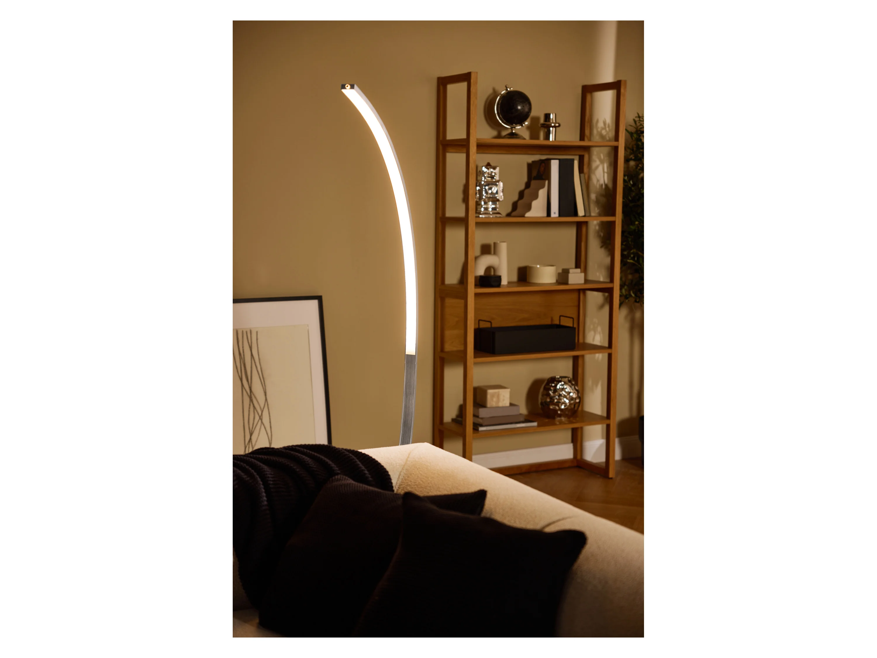LIVARNO® Bogenleuchte LED dimmbar (Nickel matt) – Bild 3 von 3