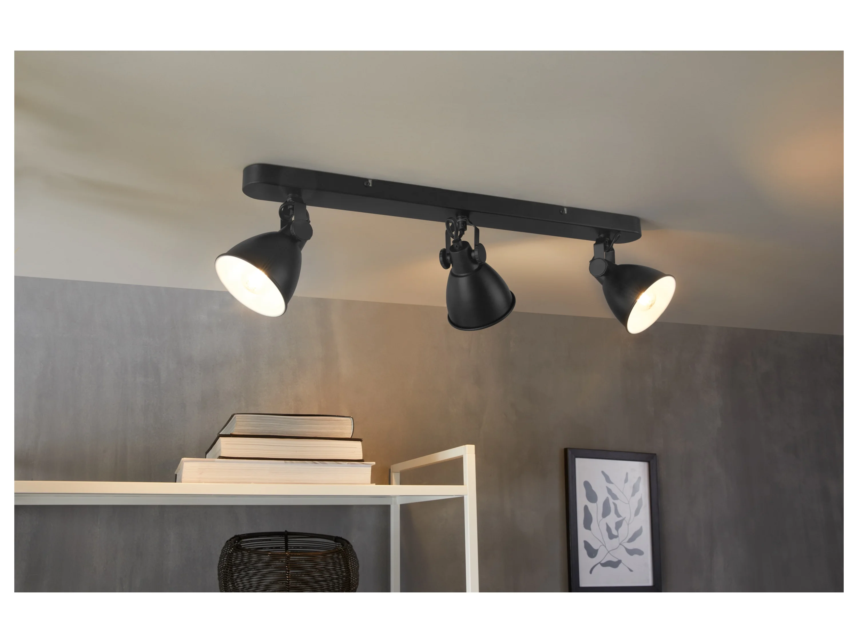 LIVARNO® Deckenspot / Wand-/Deckenschiene 3flammig (Deckenschienenleuchte, schwarz) – Bild 2 von 4