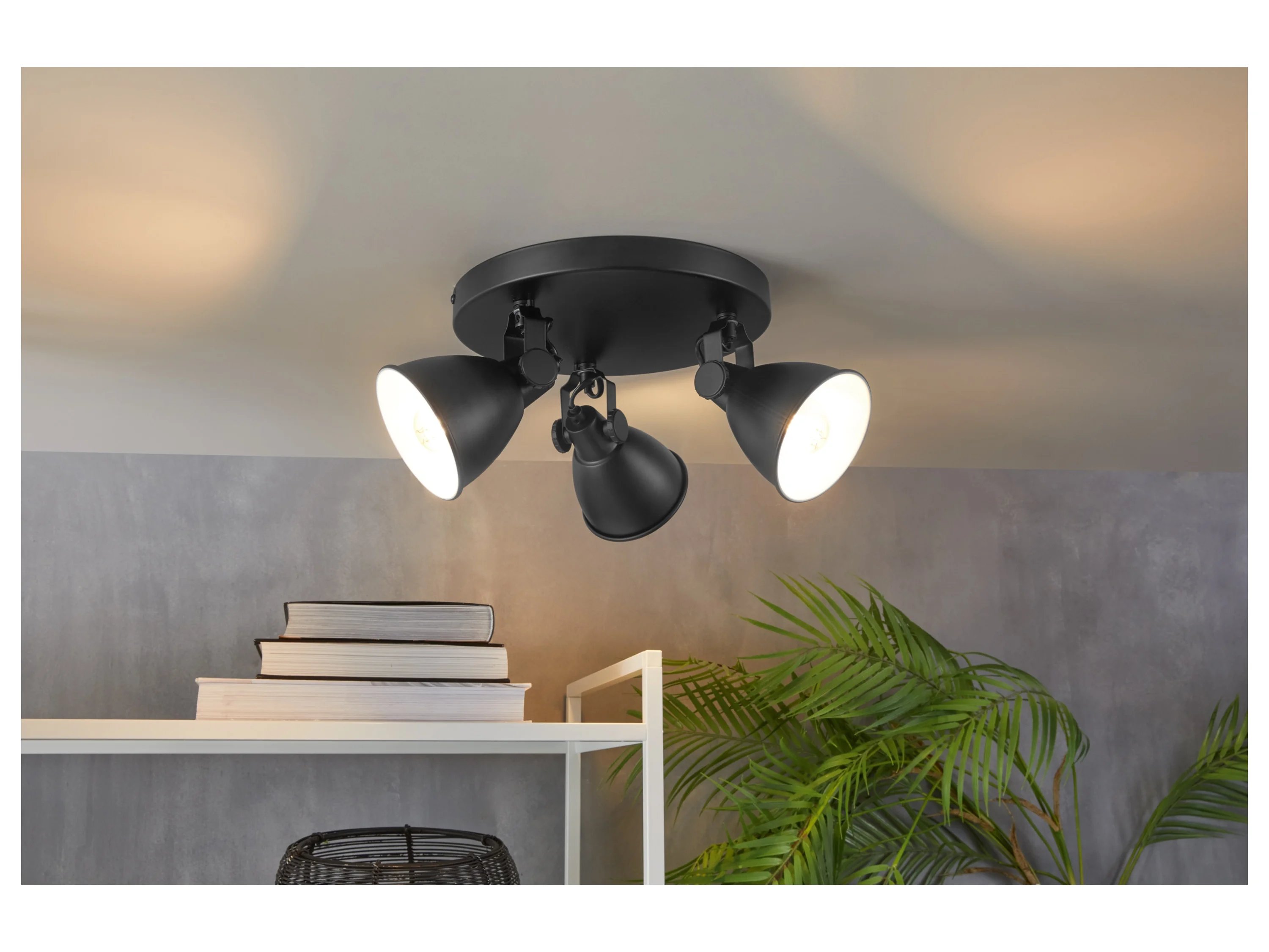 LIVARNO® Deckenspot / Wand-/Deckenschiene 3flammig (Deckenstrahler, schwarz) – Bild 2 von 4