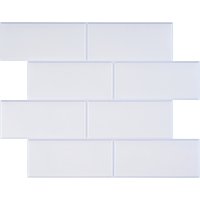 LIVARNO® Deko-Wandfliesen, 10 Stück, selbstklebend (Weiß)