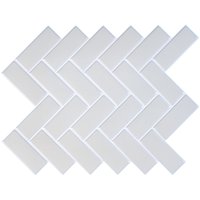 LIVARNO® Deko-Wandfliesen, 10 Stück, selbstklebend (Hellgrau)