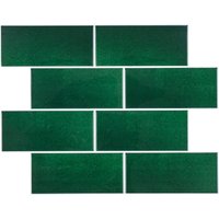 LIVARNO® Deko-Wandfliesen, 10 Stück, selbstklebend (Grün)