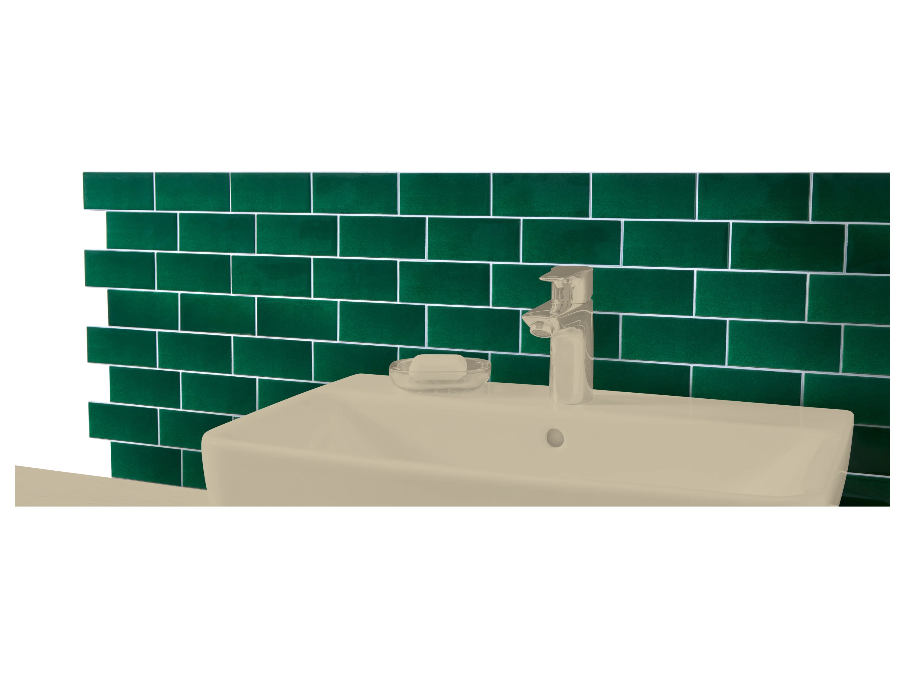 LIVARNO® Deko-Wandfliesen, 10 Stück, selbstklebend (Grün) – Bild 2 von 3