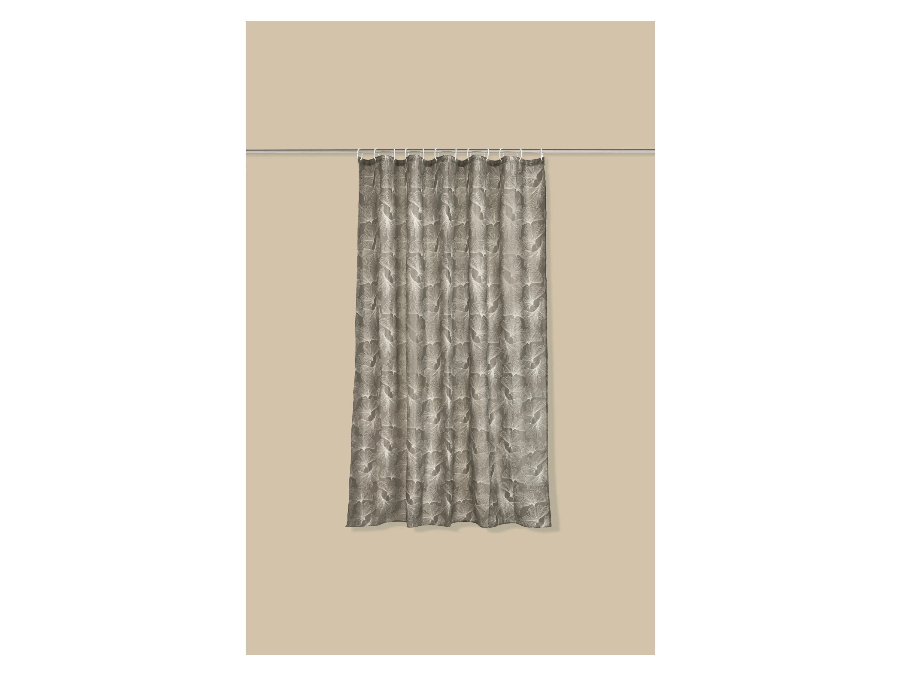 LIVARNO® Duschvorhang, 180 x 200cm (Blätter) – Bild 2 von 2