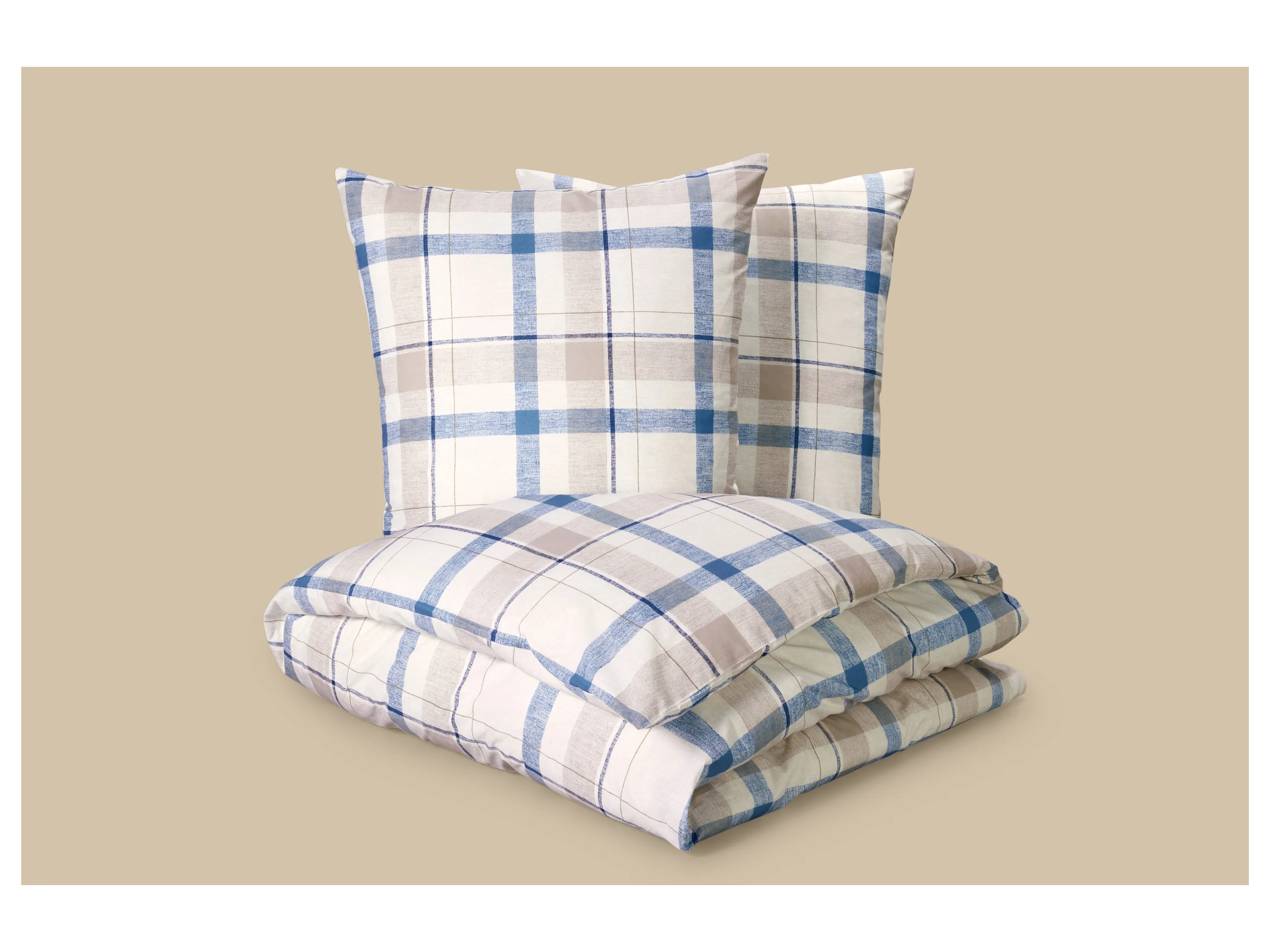 LIVARNO® Edel-Renforcé-Bettwäsche, 200 x 220 cm (Karos) – Bild 2 von 3