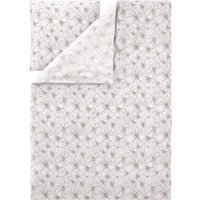 LIVARNO® Feinbiber-Bettwäsche, 155 x 220 cm (Floral taupe)