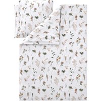 LIVARNO® Feinbiber-Bettwäsche, 200 x 220 cm (Blumen)