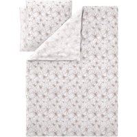 LIVARNO® Feinbiber-Bettwäsche, 200 x 220 cm (Blumen/taupe)