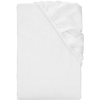 LIVARNO® Feinbiber-Spannbettlaken, 90-100 x 200 cm (Weiß)