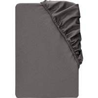 LIVARNO® Feinbiber-Spannbettlaken, 180-200 x 200 cm (Grau)