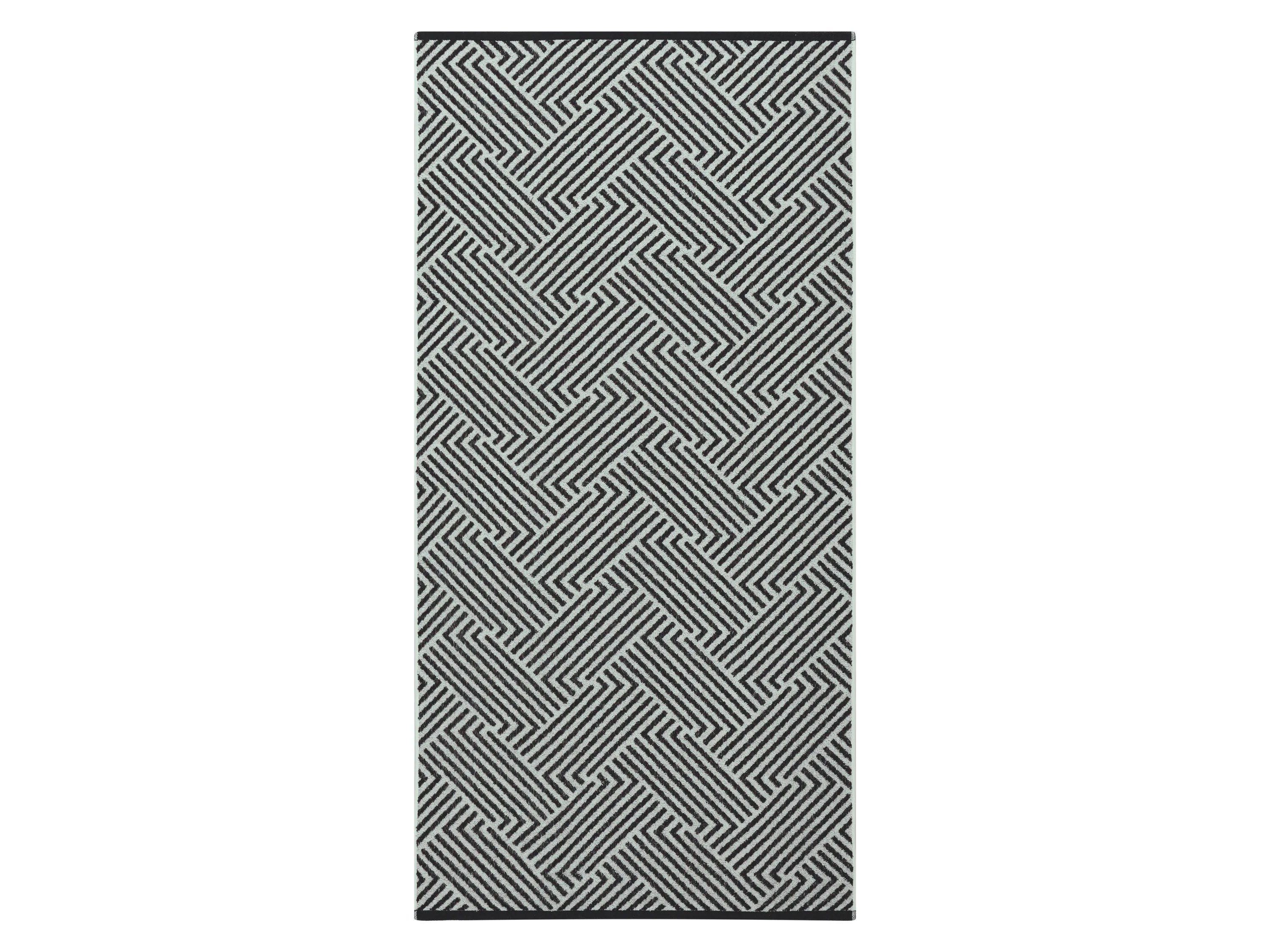 LIVARNO® Frottier-Duschtuch, 70 x 140 cm (Gemustert/schwarz) – Bild 2 von 4