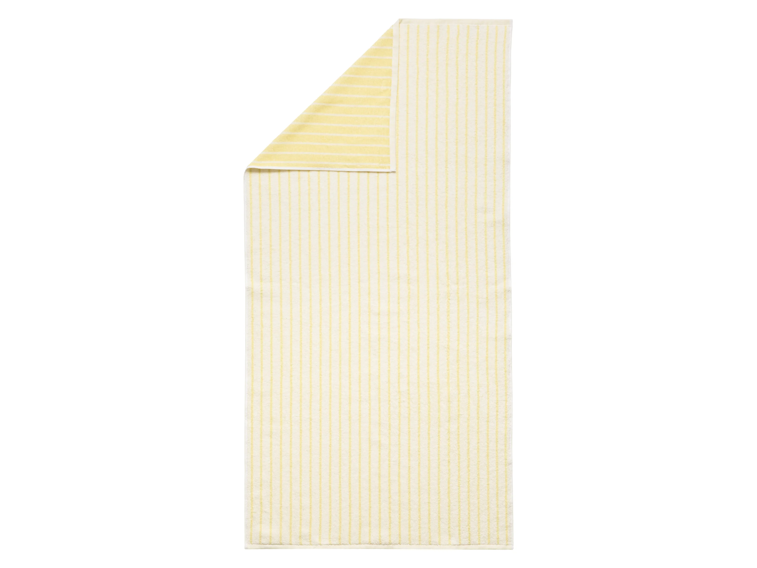 LIVARNO® Frottier-Duschtuch, 70 x 140 cm (weiß/gelb) – Bild 2 von 3