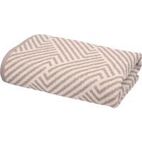 LIVARNO® Frottier-Duschtuch, 70 x 140 cm (gemustert/beige)