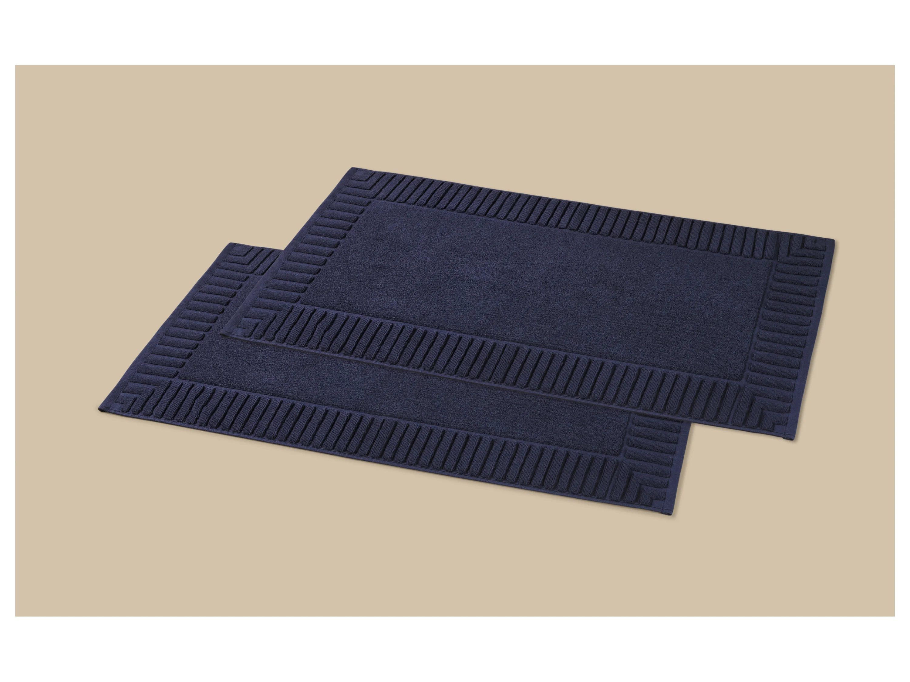 LIVARNO® Frottier-Duschvorleger, 2 Stück (Blau) – Bild 2 von 3