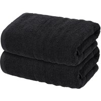 LIVARNO® Frottier-Handtücher, 2 Stück, 50 x 100 cm (Schwarz)
