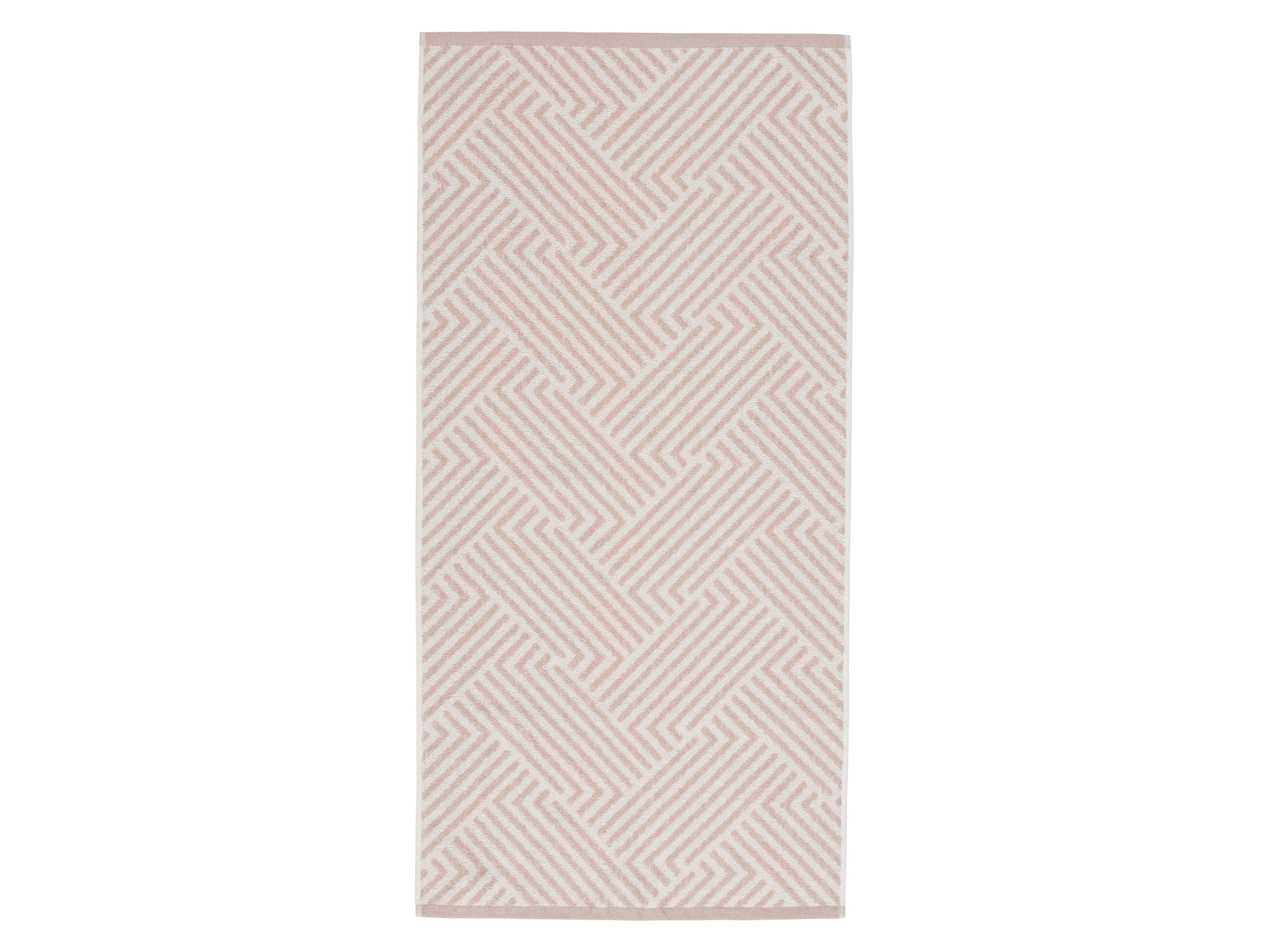 LIVARNO® Frottier-Handtücher, 2 Stück, 50 x 100 cm (gemustert/beige) – Bild 2 von 2