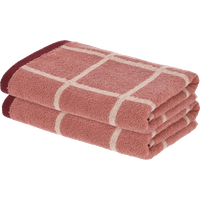 LIVARNO® Frottier-Handtücher, 2 Stück, 50 x 100 cm (Rosa)