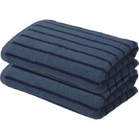 LIVARNO® Frottier-Handtücher, 2 Stück, 50 x 100 cm (Blau)