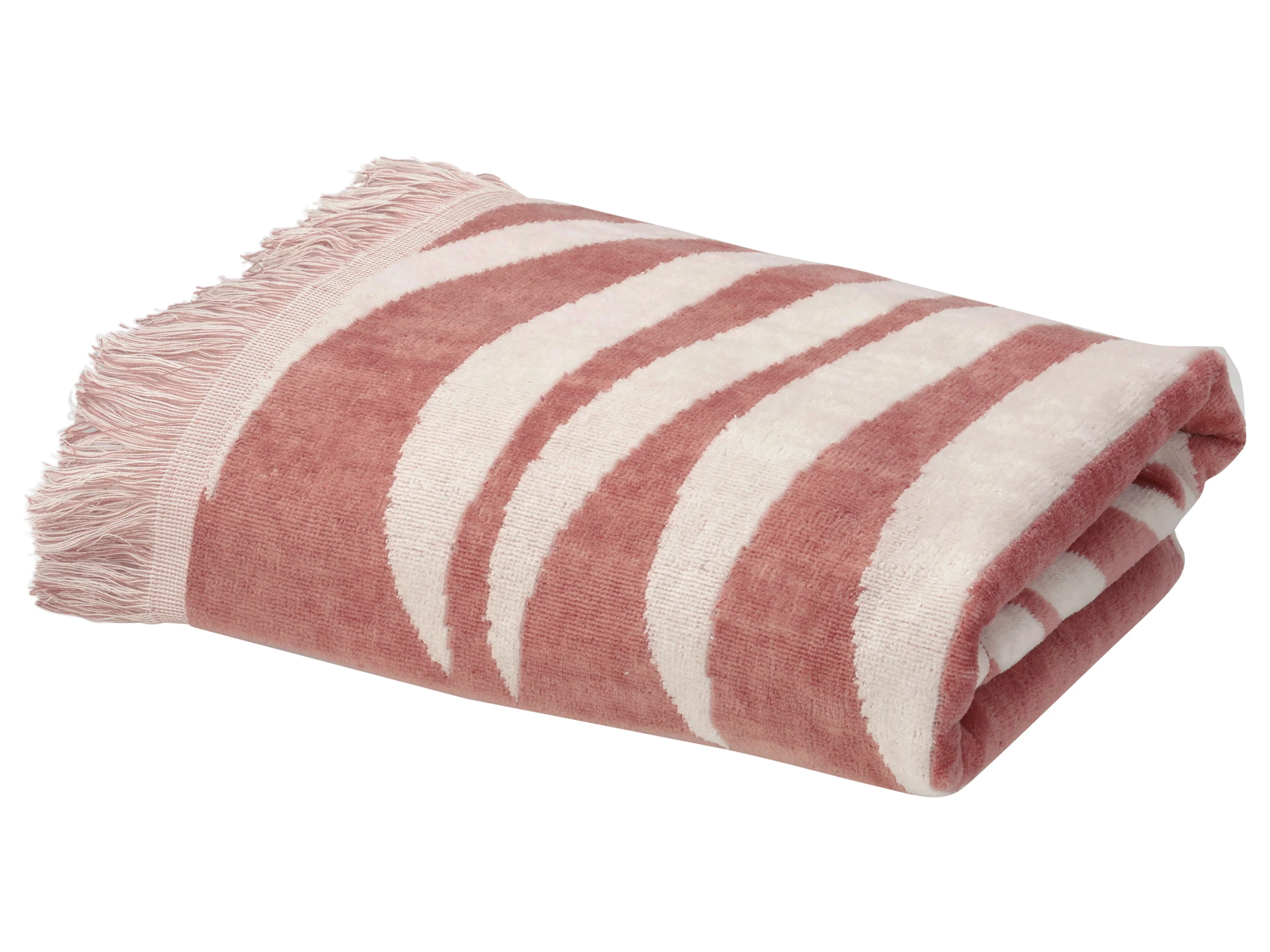 LIVARNO® Frottier-Strandtuch, 80 x 180 cm (Rosa) – Bild 3 von 3