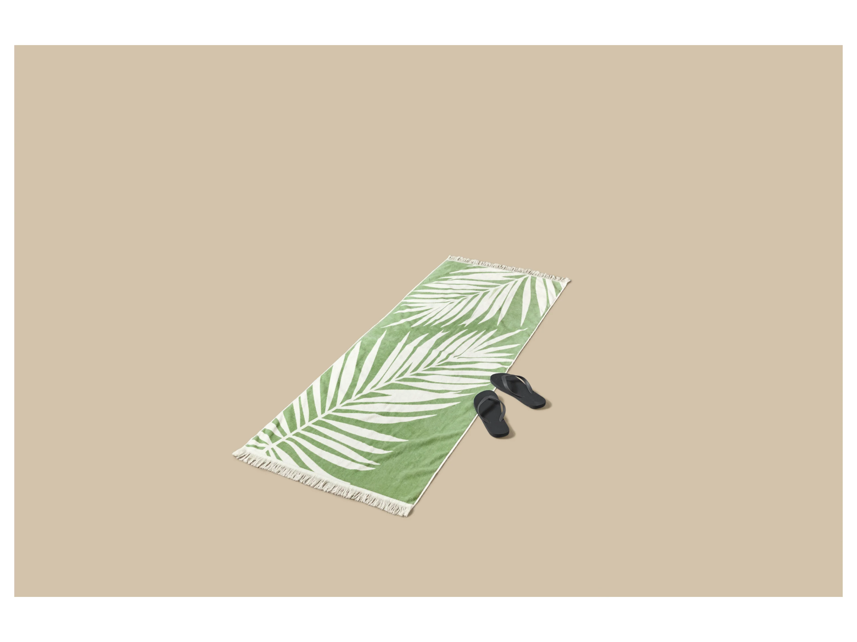 LIVARNO® Frottier-Strandtuch, 80 x 180 cm (Grün) – Bild 2 von 3