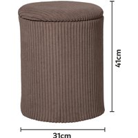 LIVARNO® Hocker mit Staufach (Samt)