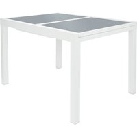 LIVARNO HOME Alu-Gartentisch »Houston« weiß, 120-180 x 89 x 75 cm