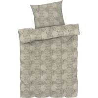 LIVARNO HOME Bettwäsche Renforcé Viskose, 155 x 220 cm (Floral beige)