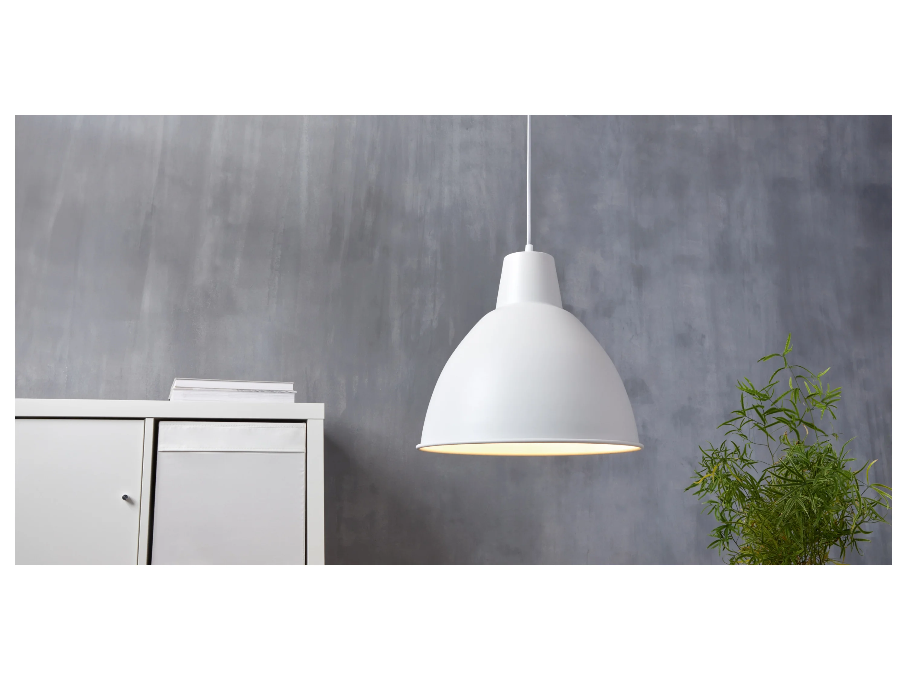 LIVARNO HOME Hängeleuchte 1flammig 31,5cm TEIWAZ (Weiß) – Bild 2 von 4