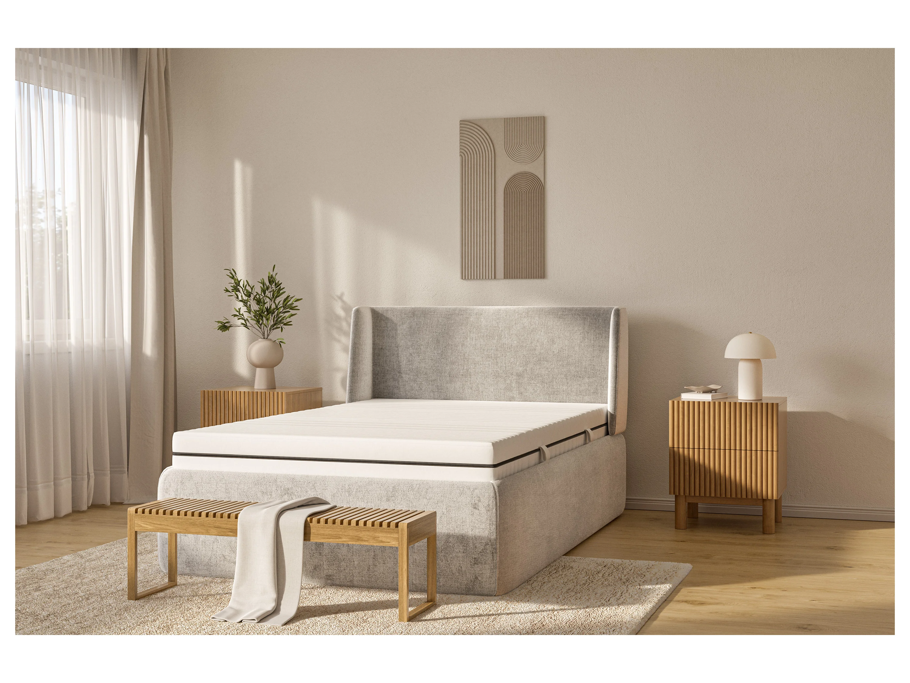 LIVARNO HOME Komfortschaummatratze »Waves«, Wellenschnitt (H2, 140 x 200) – Bild 3 von 4