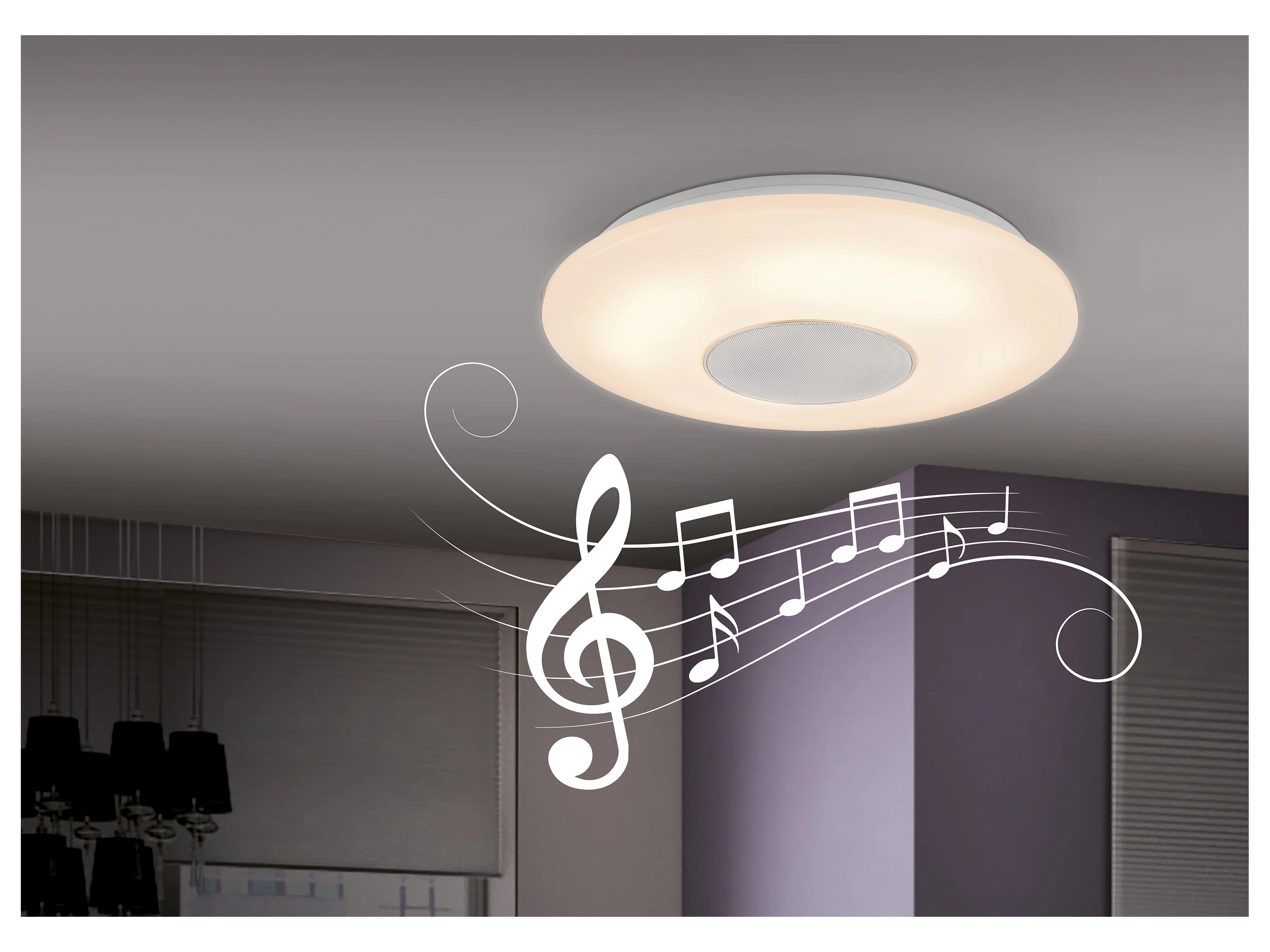 LIVARNO HOME LED-Deckenleuchte, mit Bluetooth®-Lautsprecher – Bild 2 von 4