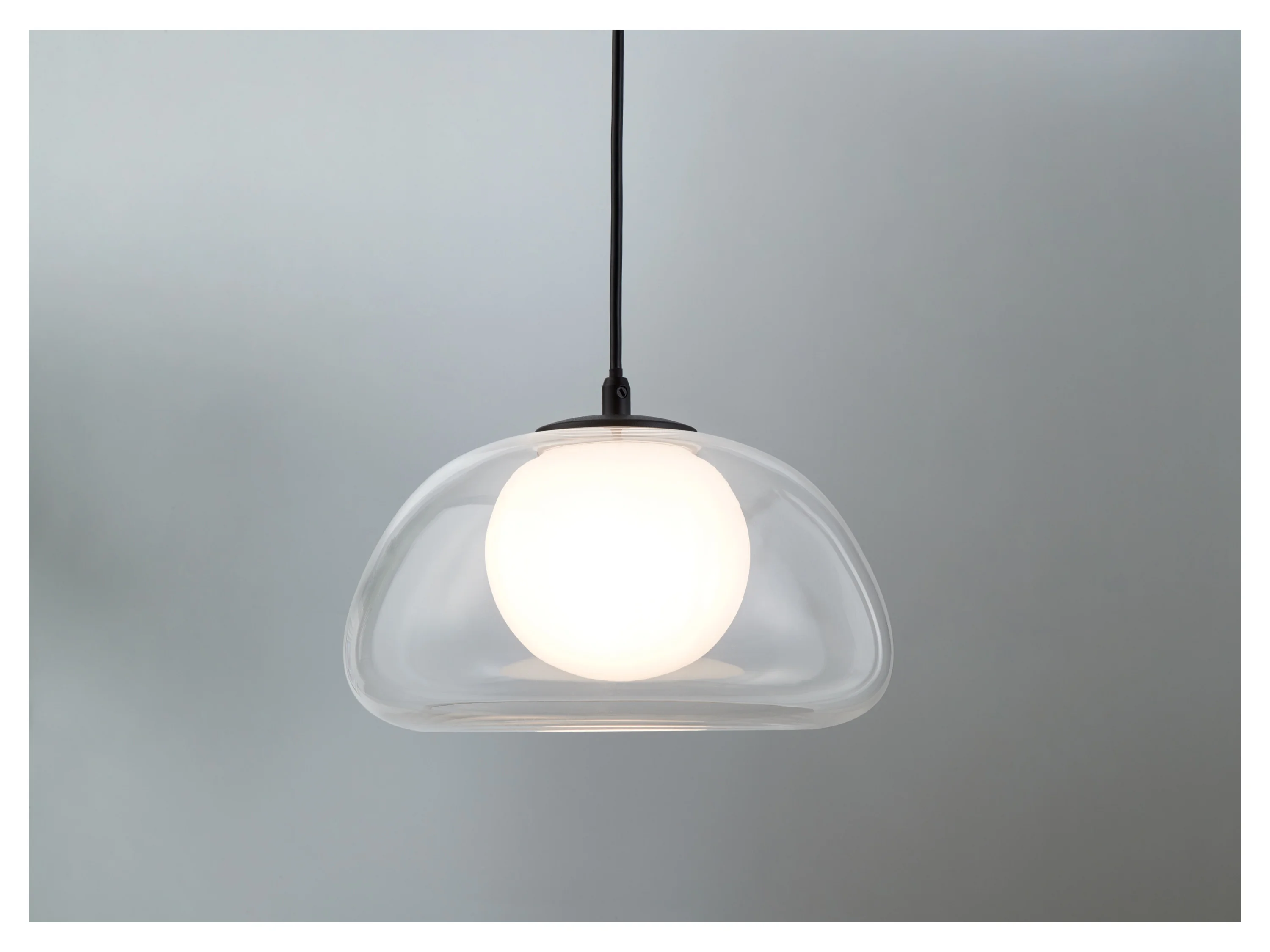 LIVARNO HOME LED-Pendelleuchte, Lampenschirm aus hochwertigem Glas (Transparent) – Bild 2 von 4