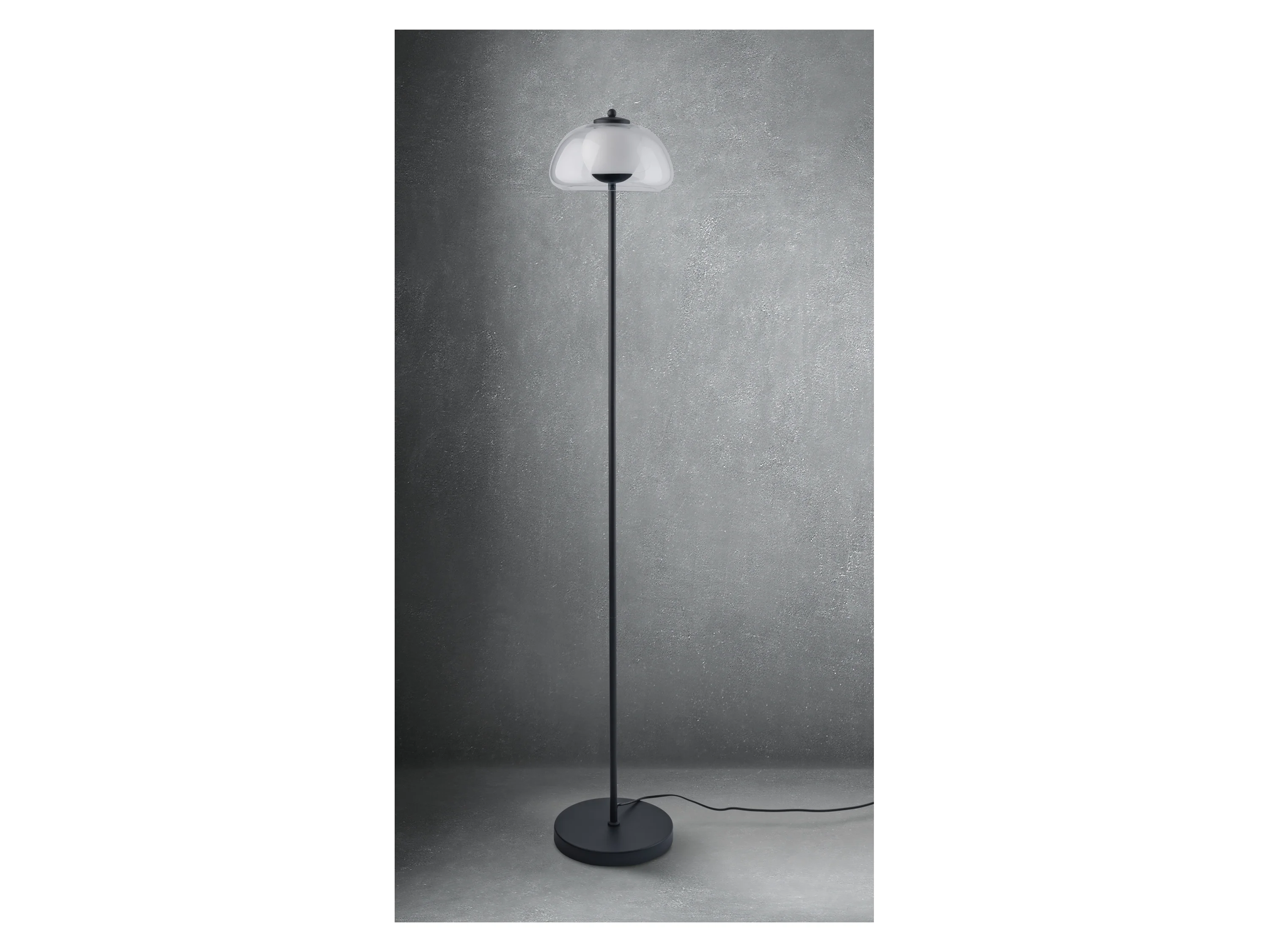 LIVARNO HOME LED-Stehleuchte, Lampenschirm aus hochwertigem Glas (Transparent) – Bild 2 von 4
