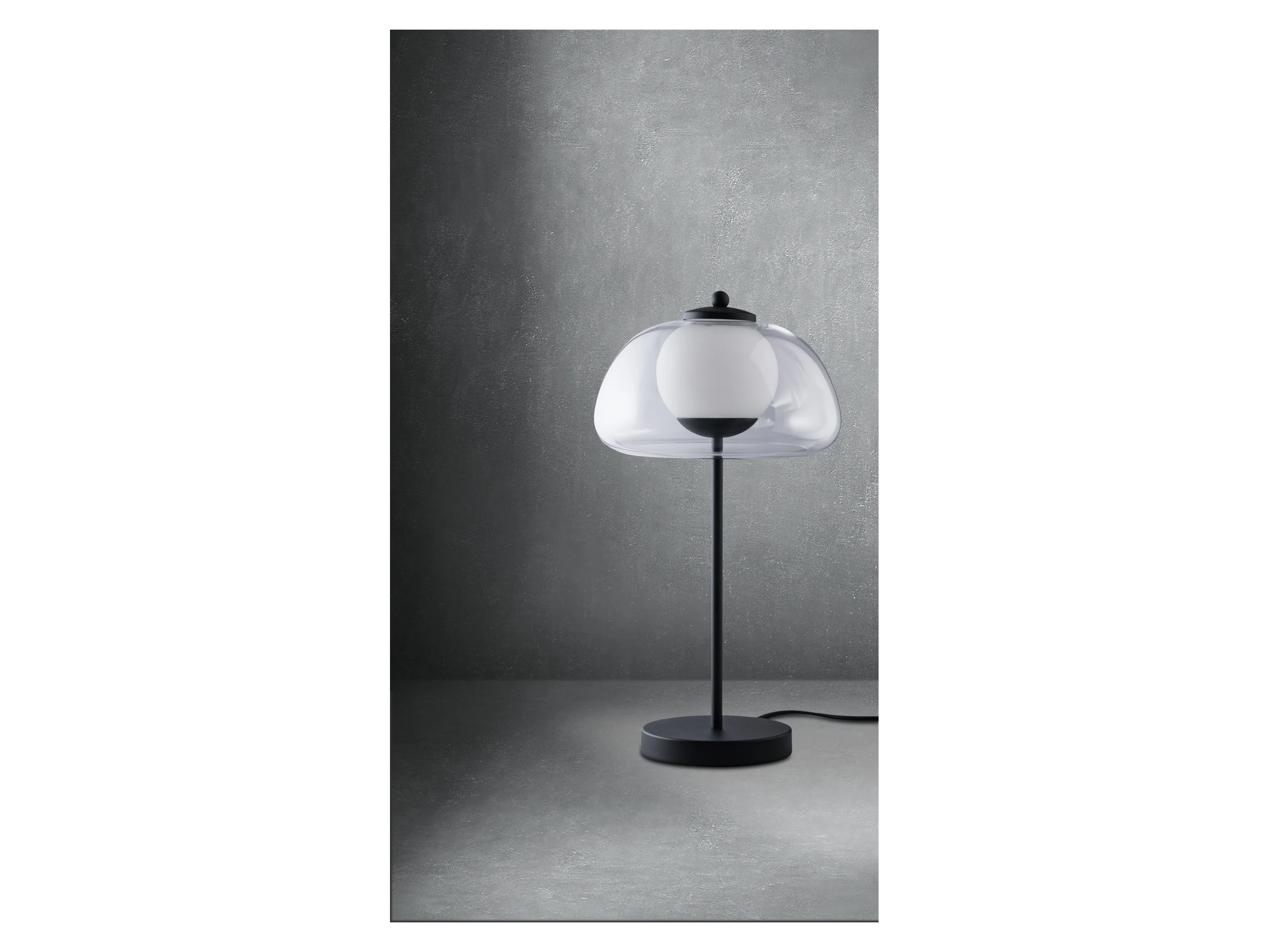 LIVARNO HOME LED-Tischleuchte, Lampenschirm aus hochwertigem Glas (Transparent) – Bild 2 von 4