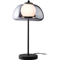 LIVARNO HOME LED-Tischleuchte, Lampenschirm aus hochwertigem Glas (Grauglas)