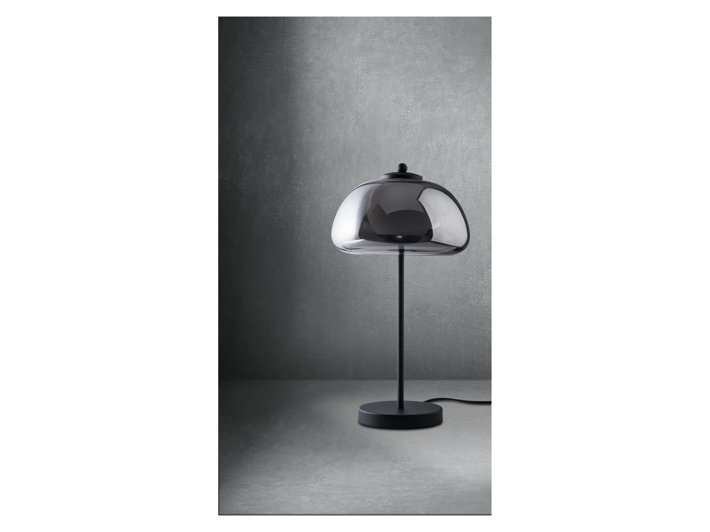 LIVARNO HOME LED-Tischleuchte, Lampenschirm aus hochwertigem Glas (Grauglas) – Bild 2 von 4