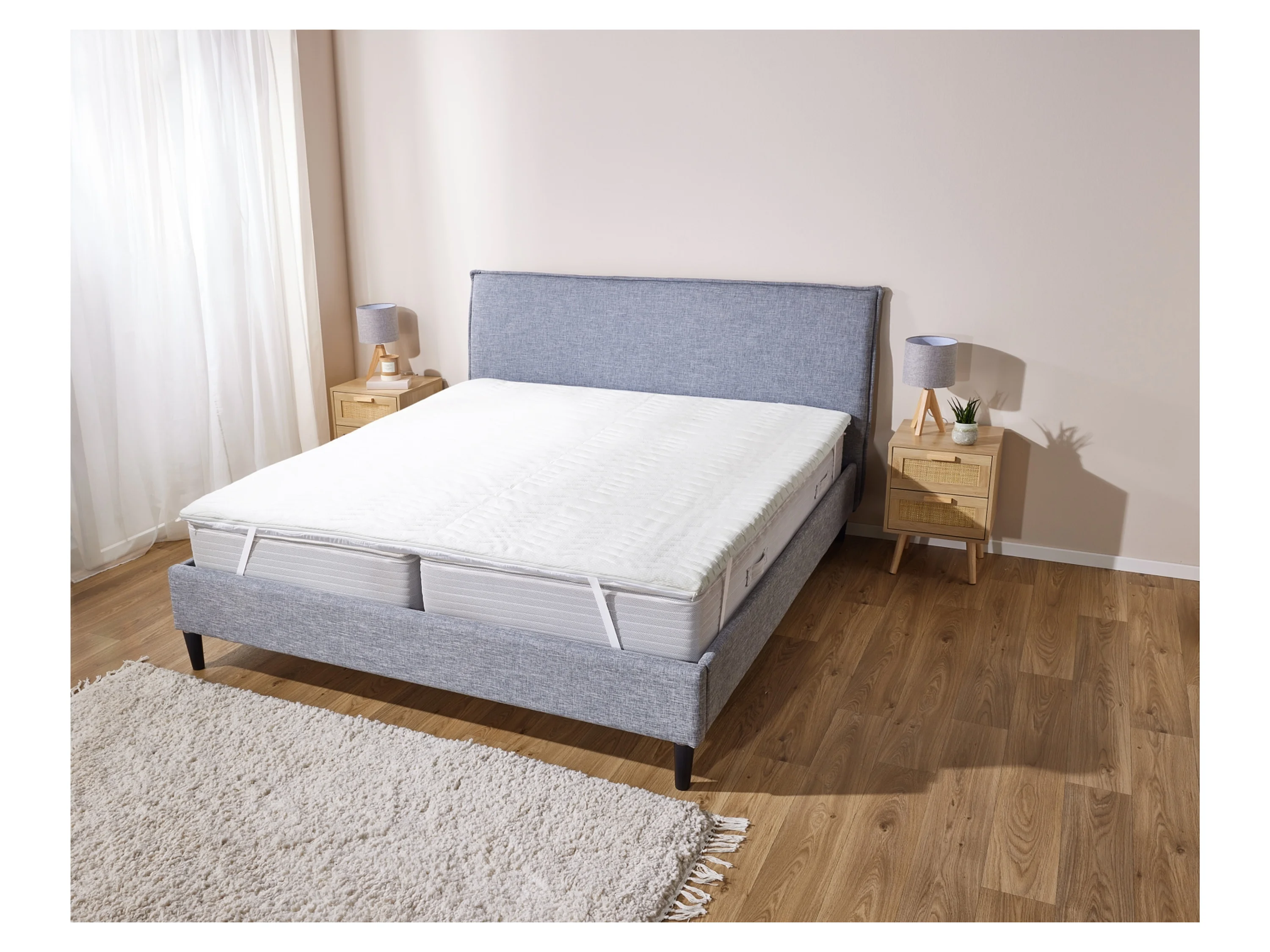 LIVARNO HOME Matratzen-Topper, 200 x 200 cm, weiche Noppenstruktur – Bild 3 von 4