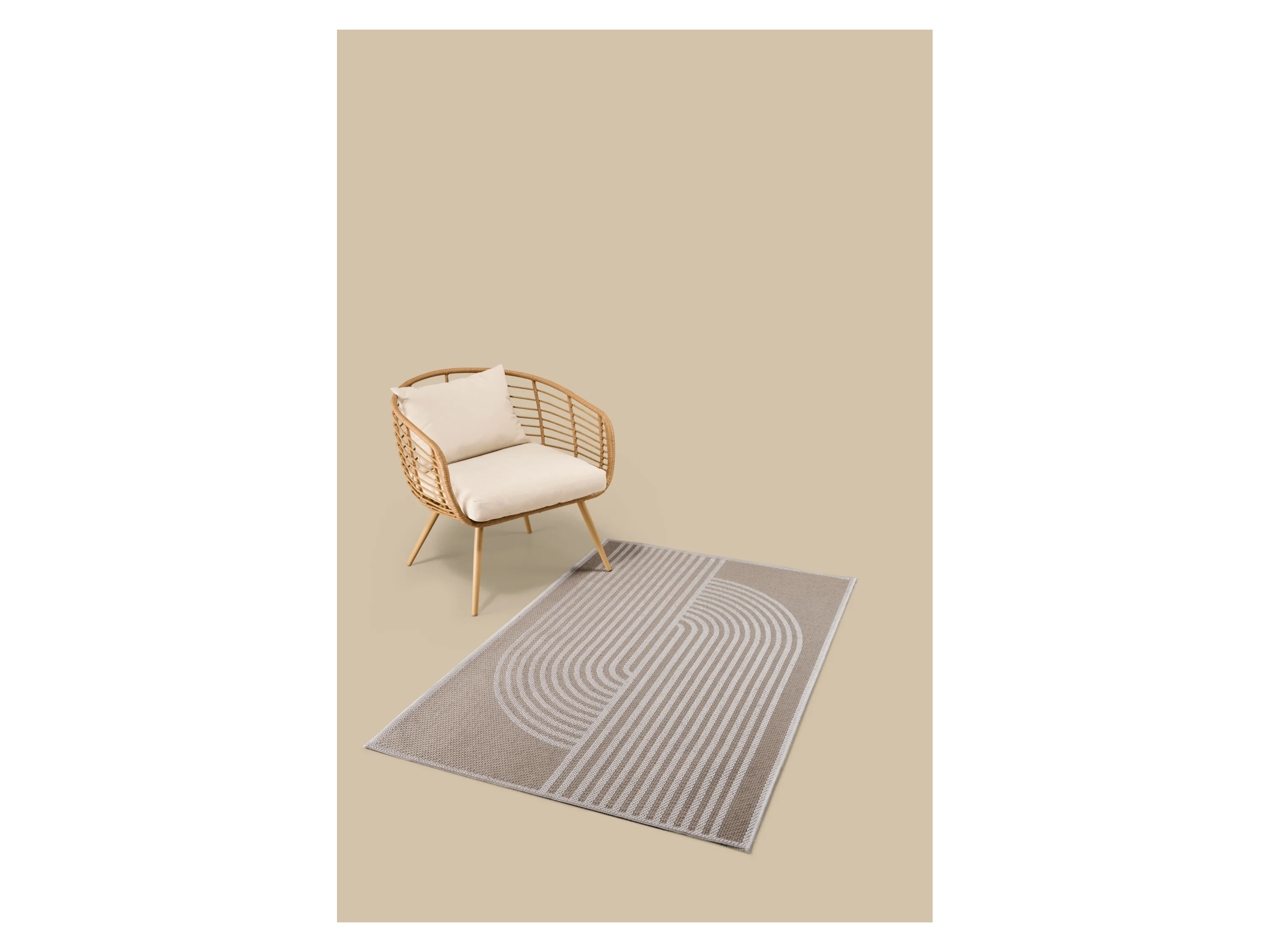 LIVARNO® In-/Outdoorteppich, 115 x 180 cm (Beige) – Bild 3 von 4